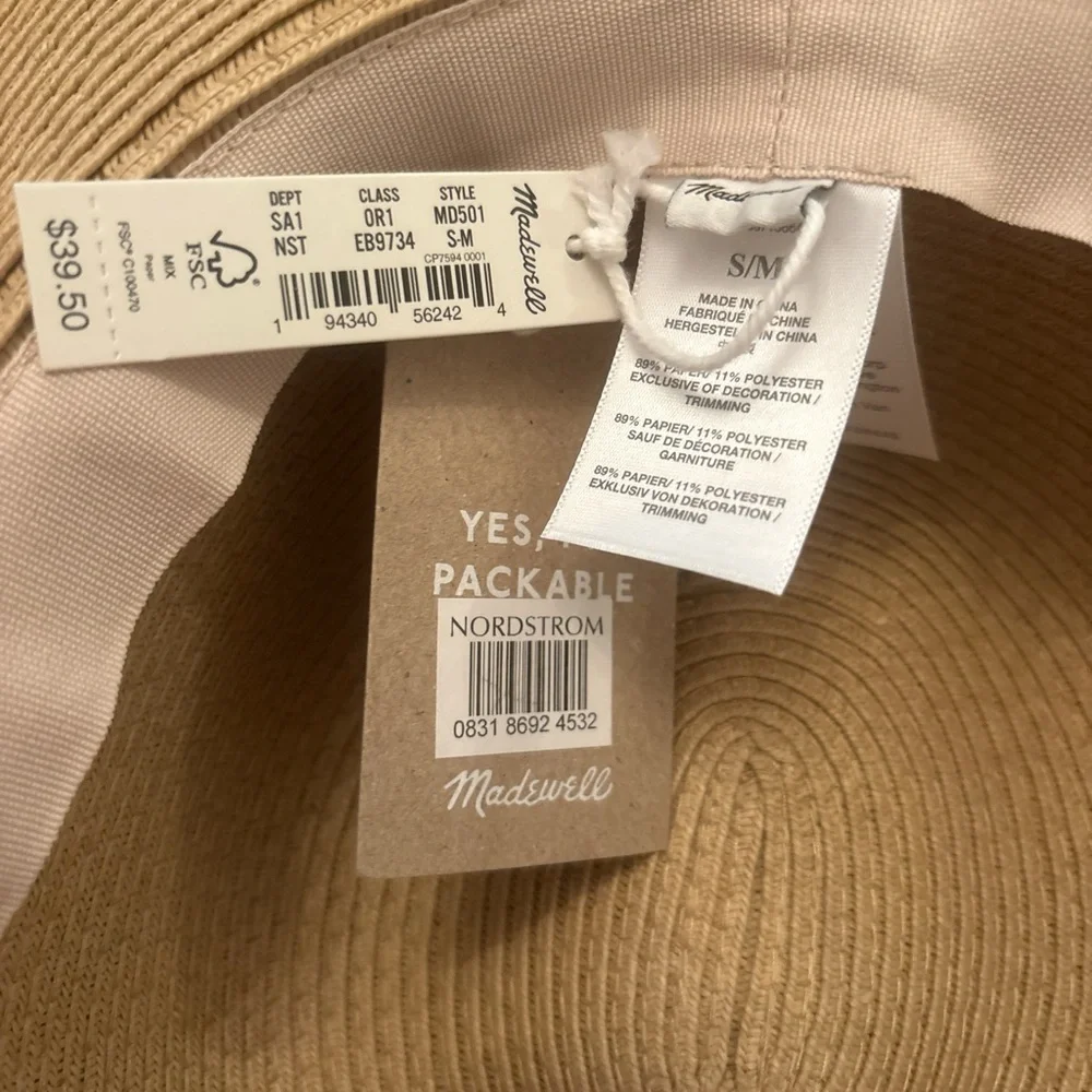 Stylish Tan Woven Hat with Black Band - Picture 4 of 4